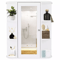 Home Bathroom Wall Mount Cabinet Storage Shelf Over Toilet With Mirror Door White MDF Medicine Cabi 2
