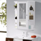 Home Bathroom Wall Mount Cabinet Storage Shelf Over Toilet With Mirror Door White MDF Medicine Cabi 1
