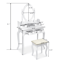 Makeup Vanity Desk With Mirror 4 Drawers Elegant Bedroom Dressing Table Set 4