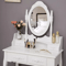 Makeup Vanity Desk With Mirror 4 Drawers Elegant Bedroom Dressing Table Set 2