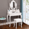 Makeup Vanity Desk With Mirror 4 Drawers Elegant Bedroom Dressing Table Set 1