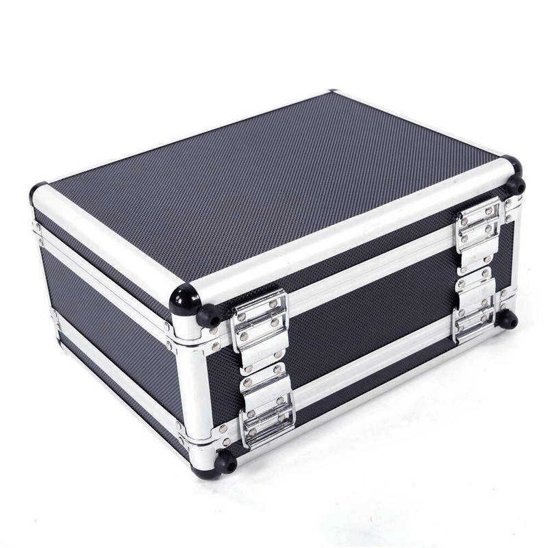 Double Sided Aluminum Pistol Gun Case Secure Handgun Carry Storage Box With Foam Inserts Combinat 4