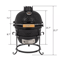 Outdoor BBQ Grill Charcoal Barbecue Pit Portable Smoker For Backyard Patio Camping Meat Cooking 5