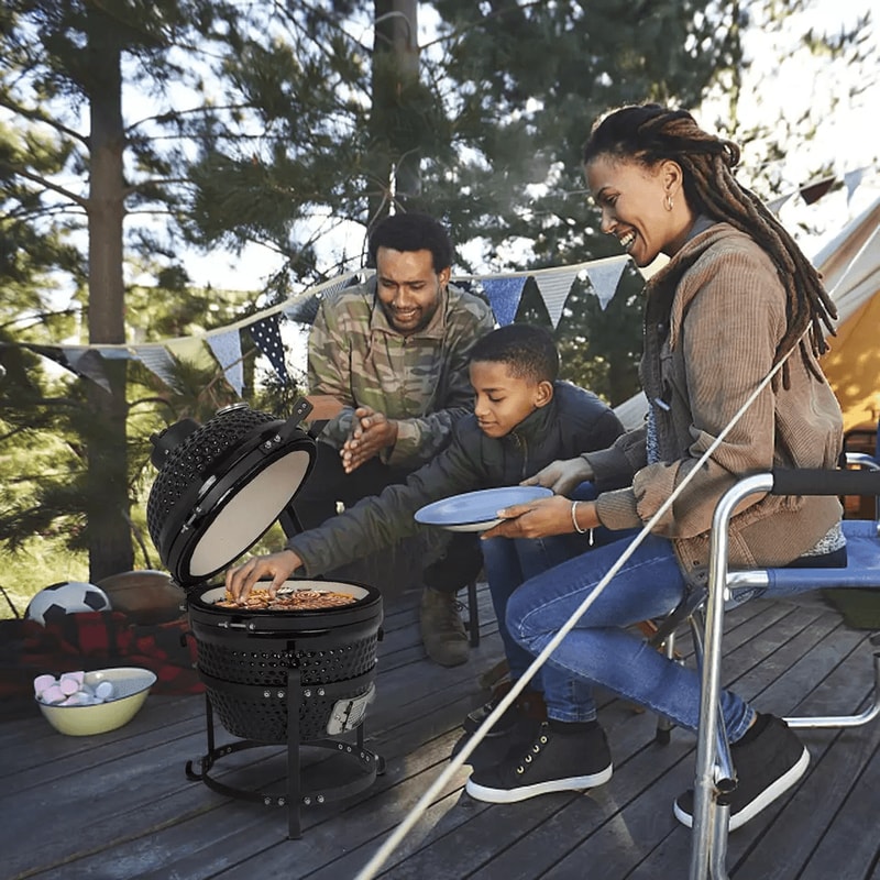 Outdoor BBQ Grill Charcoal Barbecue Pit Portable Smoker For Backyard Patio Camping Meat Cooking 3
