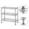 Multipurpose 3 Tier Spice Rack Freestanding Metal Storage Shelf For Kitchen Bathroom 2