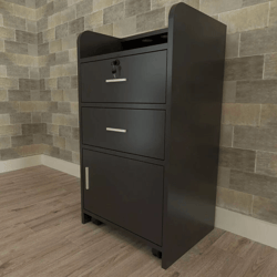 3-layer rolling salon cabinet trolley – stylist station equipment for spa & beauty professionals
