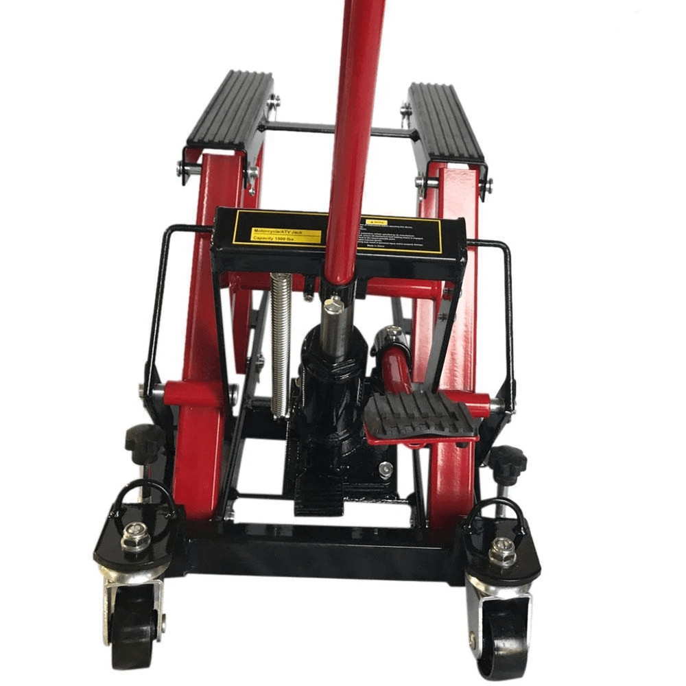 Hydraulic Motorcycle Dirt Bike ATV Scissor Lift Jack Hoist Stand 1500lb Capacity HeavyDuty Steel 3