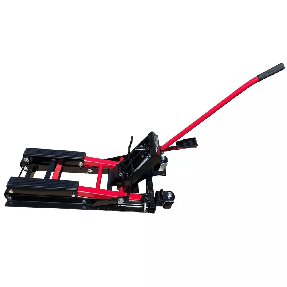 Hydraulic Motorcycle Dirt Bike ATV Scissor Lift Jack Hoist Stand 1500lb Capacity HeavyDuty Steel 0