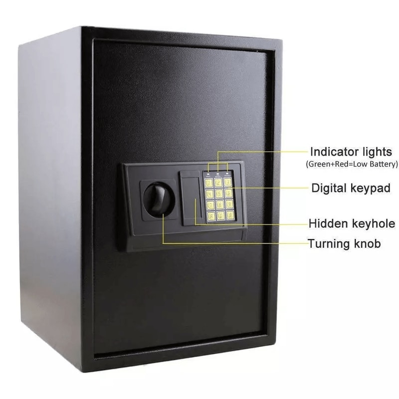 Home Digital Electronic Keypad Lock Depository Safe Box Steel Security Gun Lock Compact Durable 2