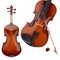 New Natural Acoustic Violin Set With Case Bow Rosin 0