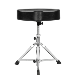 adjustable drum throne padded stool, heavy-duty motorcycle style drum chair for musicians, concerts, and practice