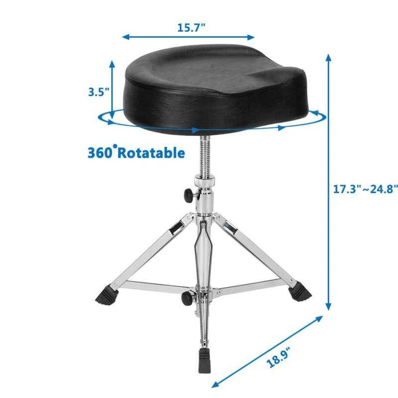 Adjustable Drum Throne Padded Stool HeavyDuty Motorcycle Style Drum Chair For Musicians Concerts An 2