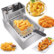 Electric Deep Fryer Commercial Stainless Steel Fryer For Restaurant  Home Use Countertop Frying Mac 0