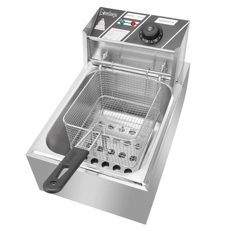 Electric Deep Fryer Commercial Stainless Steel Fryer For Restaurant  Home Use Countertop Frying Mac 7