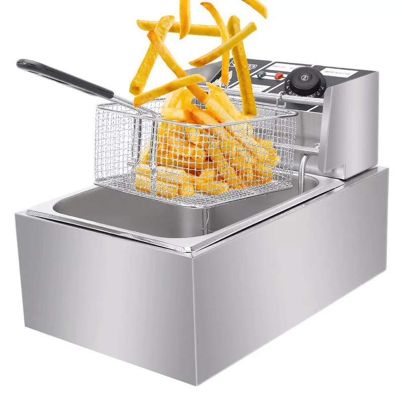 Electric Deep Fryer Commercial Stainless Steel Fryer For Restaurant  Home Use Countertop Frying Mac 4