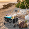 Heavy Duty Collapsible Folding Wagon Cart Black Steel Frame Oxford Fabric Ideal For Garden Beach C 2