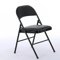 Home Dinner Fabric Padded Seat Metal Frame Folding Chairs Portable SpaceSaving Comfortable Dining S 5