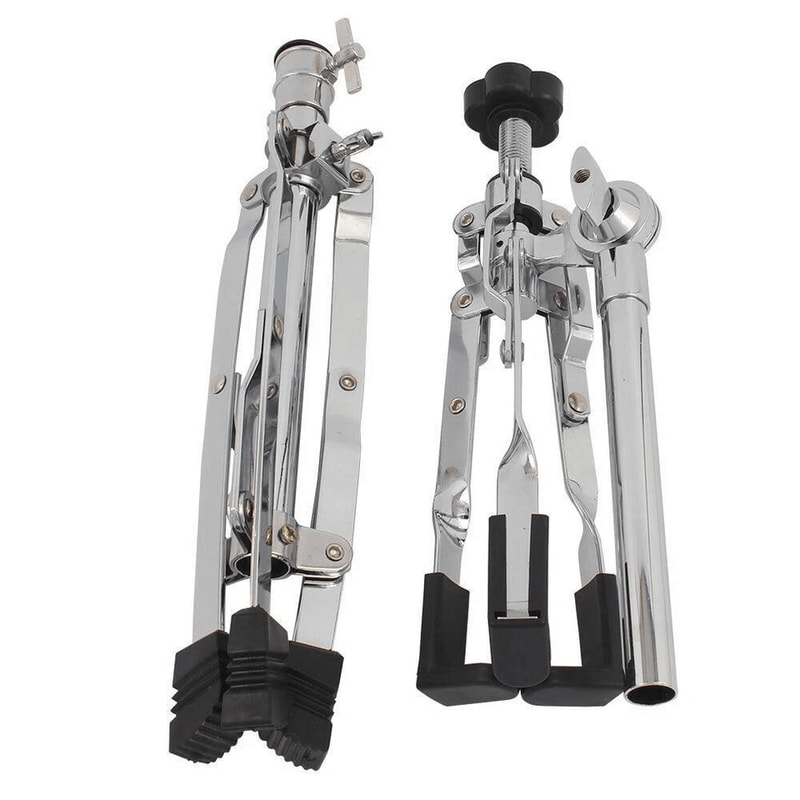 Snare Drum Stand Multiple Triangle Bracket Hardware Holder ChromePlated Tripod For 1015 Drums 1