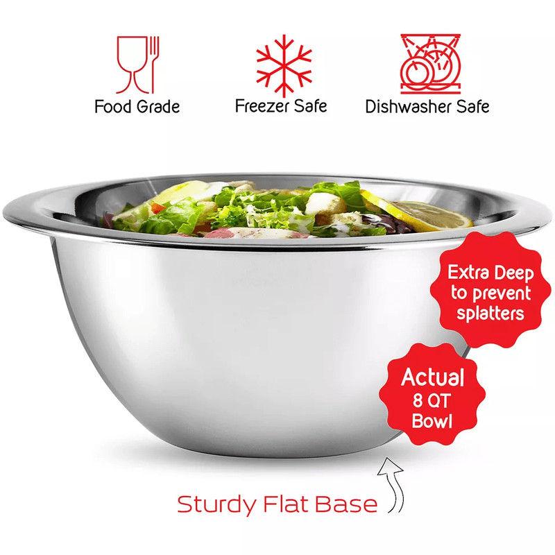 Premium Stainless Steel Mixing Bowls With Measuring Tools Ideal For Cooking  Baking 4