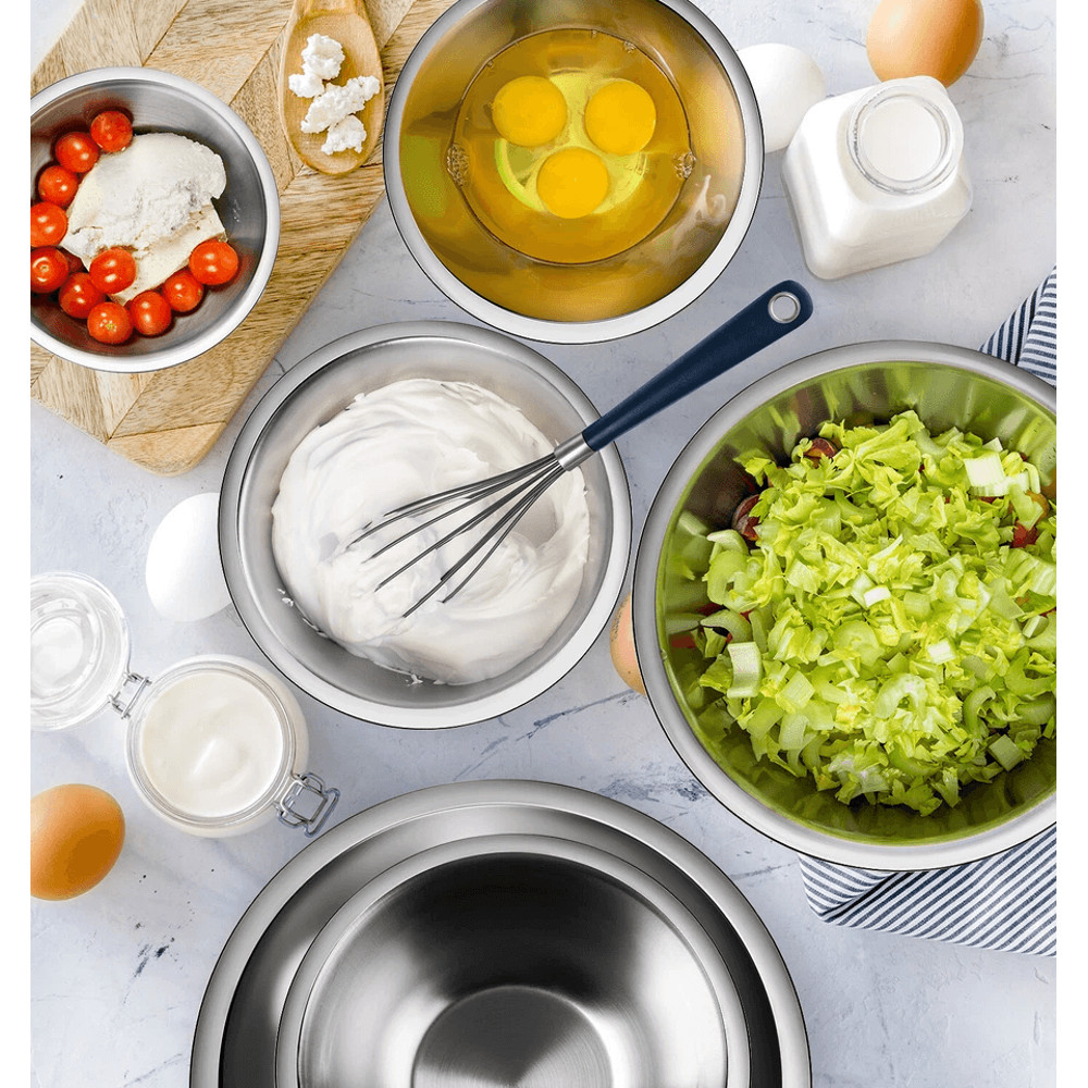 Premium Stainless Steel Mixing Bowls With Measuring Tools Ideal For Cooking  Baking 2