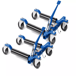 heavy-duty car skates with capacity wheel dolly jack for tire moving, steel vehicle positioning tool with foot pedal