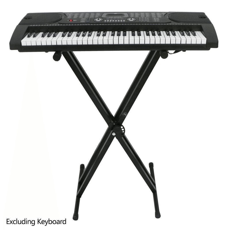 Electric Keyboard Piano Stand Dual XBrace HeavyDuty Adjustable Double Tube Folding Stand For Digit 1