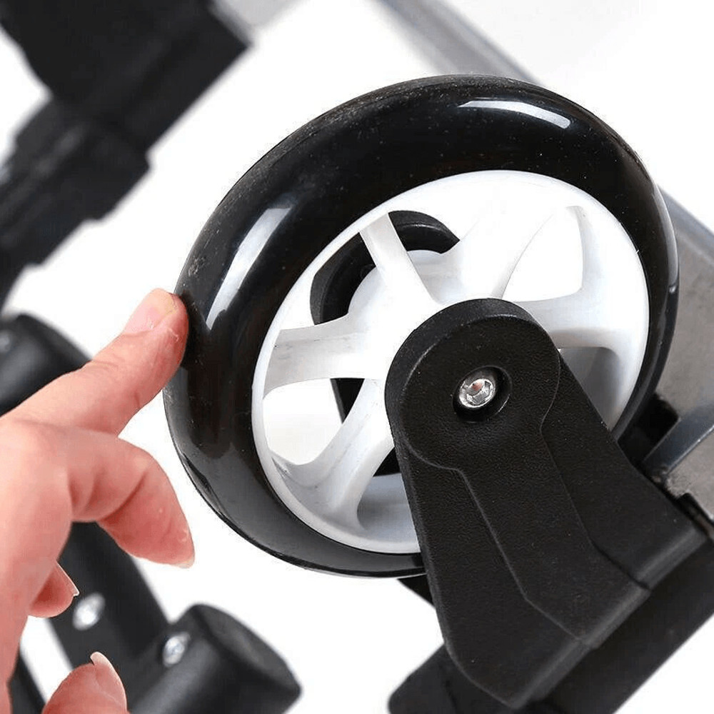 Portable Aluminium Folding Push Cart Travel Shopping Trolley Luggage With Wheels Compact And Lightw 5