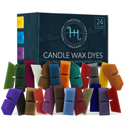 candle dyes for candle making supplies, color blocks of wax dye, nontoxic & vegan, safe for soy, gel, paraffin wax