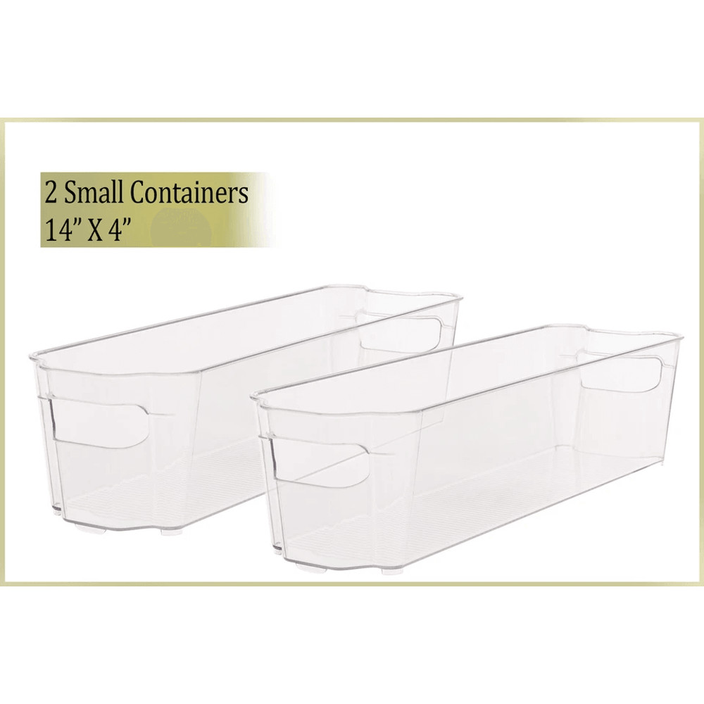 Stackable Refrigerator Organizer Bins Fridge Storage Containers Set With Magnetic Whiteboard For Ki