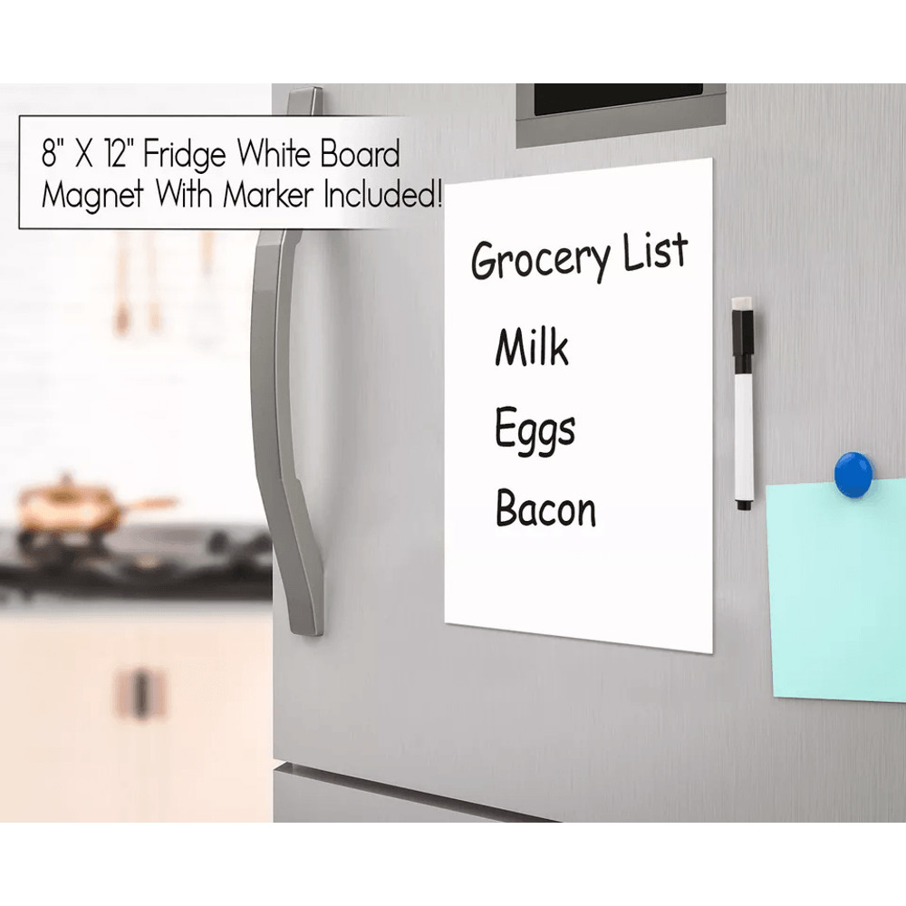 Stackable Refrigerator Organizer Bins Fridge Storage Containers Set With Magnetic Whiteboard For Ki