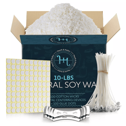 diy soy wax candle making kit natural soy wax flakes, cotton wicks, centering tools complete candle making supplies