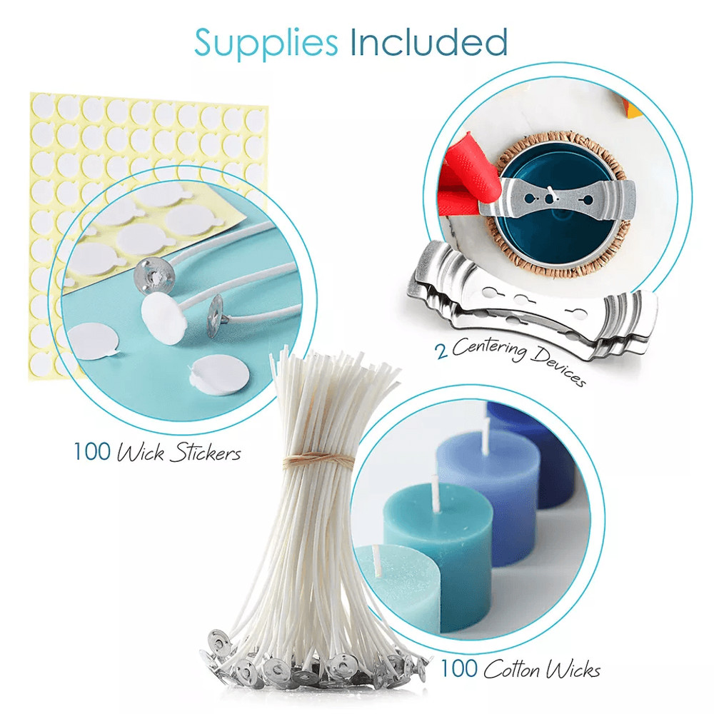 DIY Soy Wax Candle Making Kit Natural Soy Wax Flakes Cotton Wicks Centering Tools Complete Candle M 7