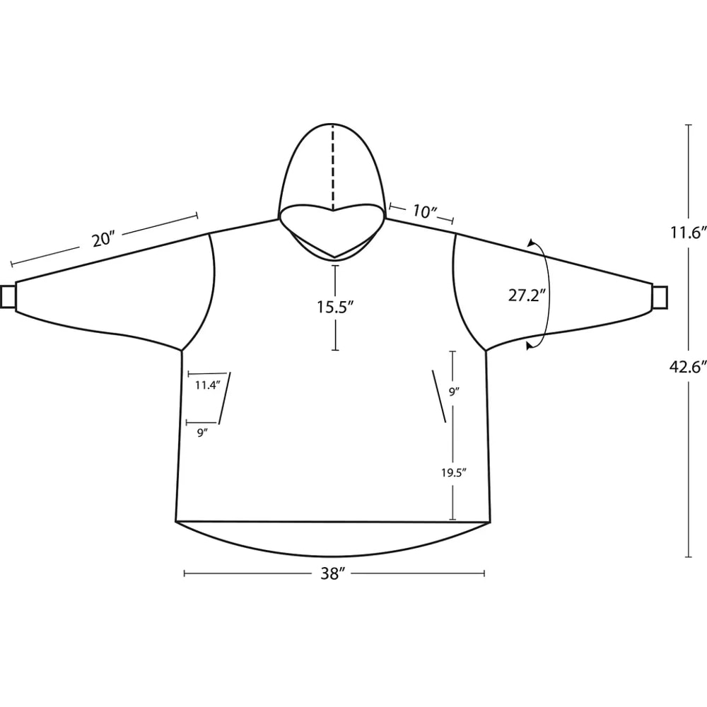 Oversized Reversible Wearable Blanket Hoodie Cozy Adult Sweatshirt For Winter Comfort 5