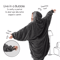 Oversized Reversible Wearable Blanket Hoodie Cozy Adult Sweatshirt For Winter Comfort 3