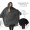 Oversized Reversible Wearable Blanket Hoodie Cozy Adult Sweatshirt For Winter Comfort 2