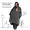 Oversized Reversible Wearable Blanket Hoodie Cozy Adult Sweatshirt For Winter Comfort 1