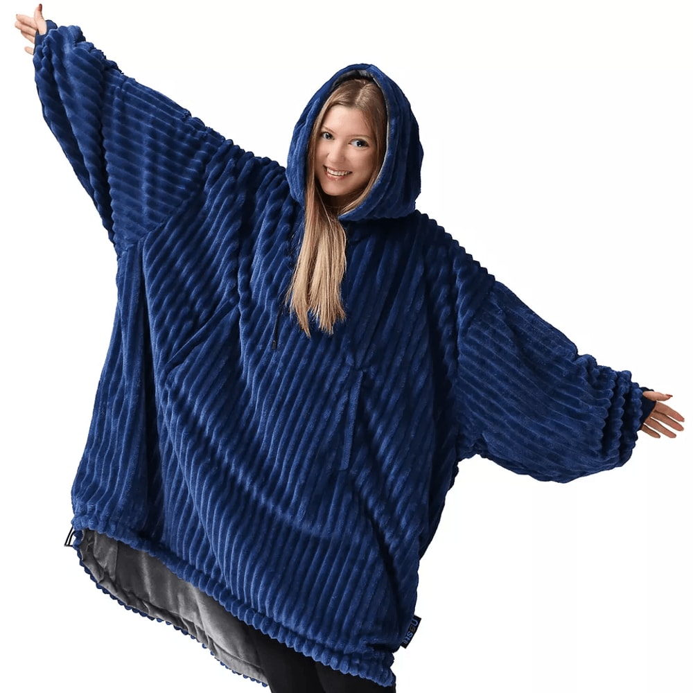 Oversized Reversible Wearable Blanket Hoodie Cozy Adult Sweatshirt For Winter Comfort 6