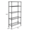 ChromeBlack Shelf Steel Wire Tier Layer Shelving Storage Rack HeavyDuty Metal Organizer For Home Ga 6