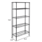 ChromeBlack Shelf Steel Wire Tier Layer Shelving Storage Rack HeavyDuty Metal Organizer For Home Ga 6