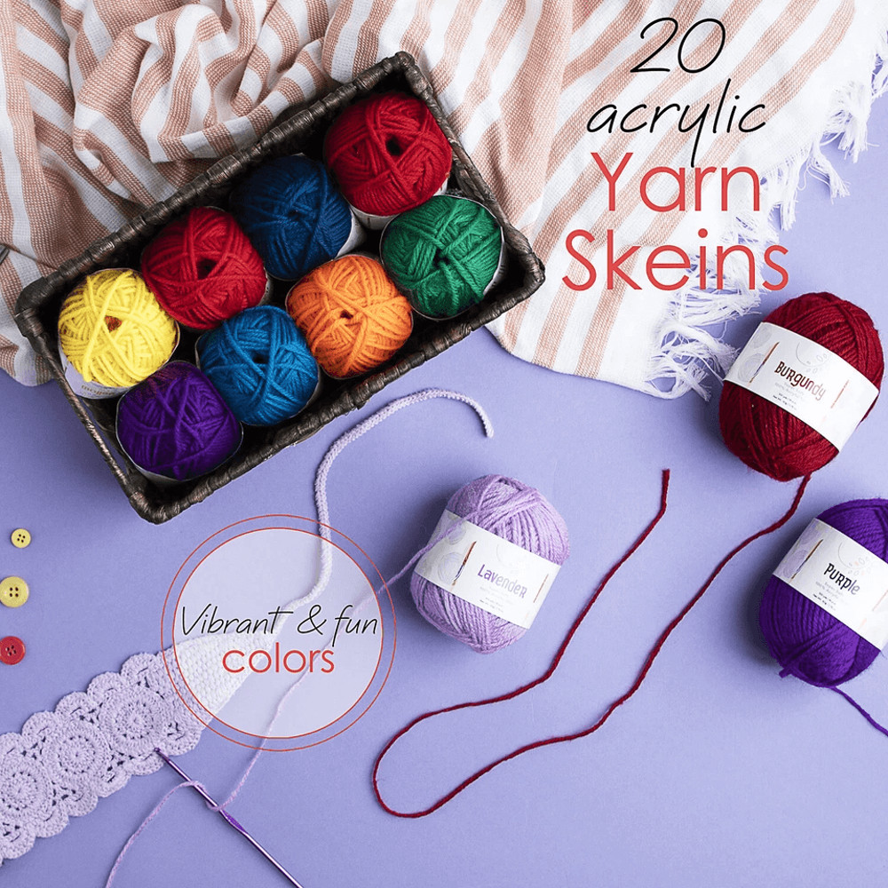 Complete Crochet Starter Set With Yarn Hooks Tools For Beginners 3