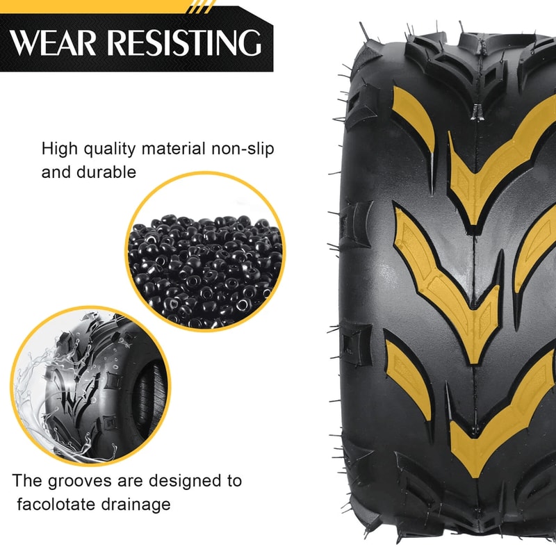 Sport ATV Tires Front Left Right Durable Ply Tubeless Tires For OffRoad Quad ATV Performance 2