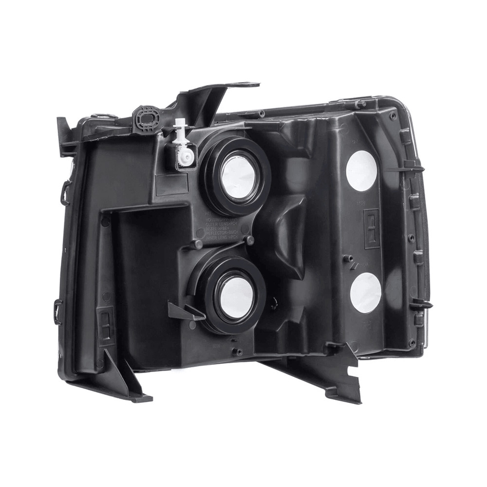 Headlights Headlamps Black Clear For 0713 Chevy Silverado 1500 2500HD 3500HD 5