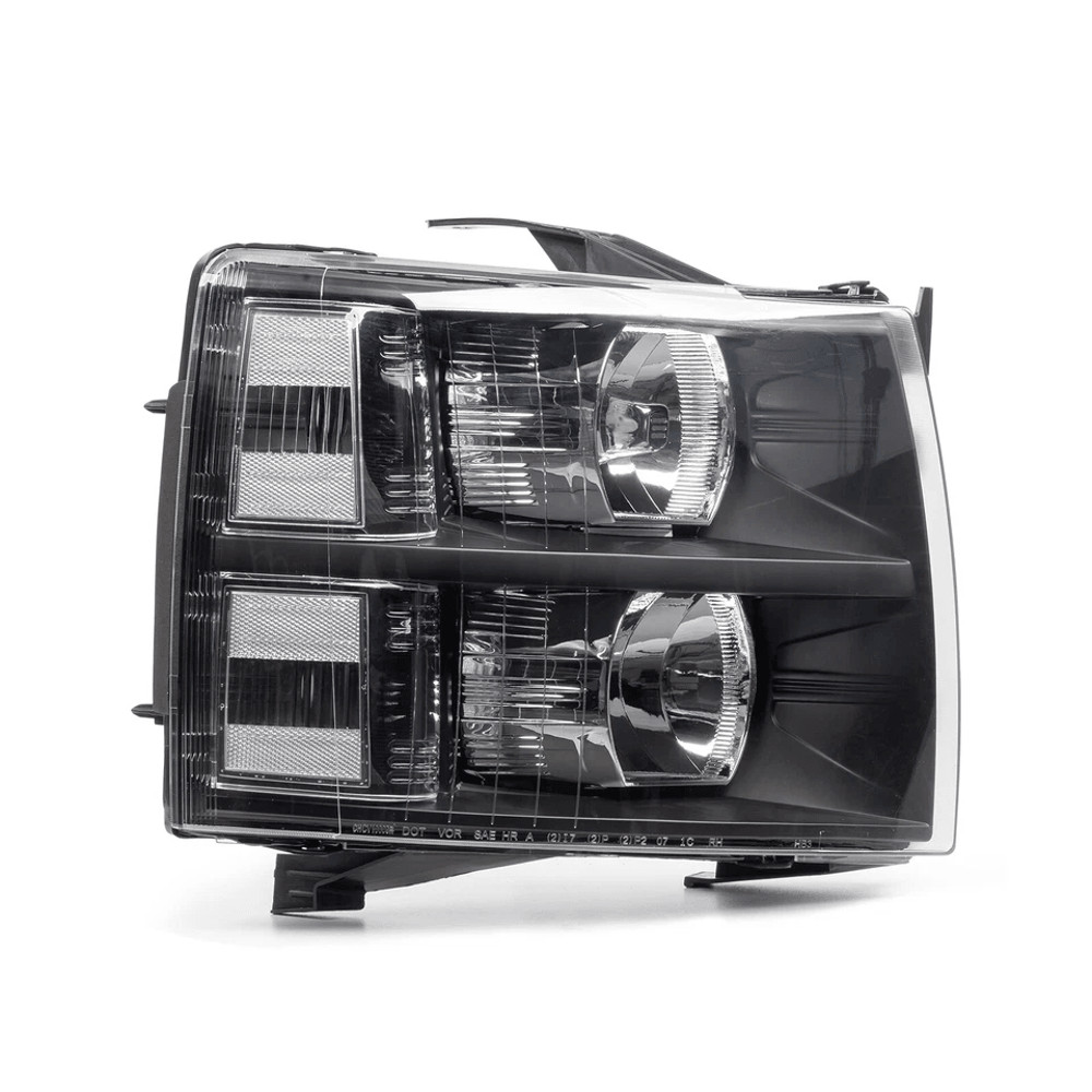 Headlights Headlamps Black Clear For 0713 Chevy Silverado 1500 2500HD 3500HD 4