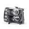 Headlights Headlamps Black Clear For 0713 Chevy Silverado 1500 2500HD 3500HD 3