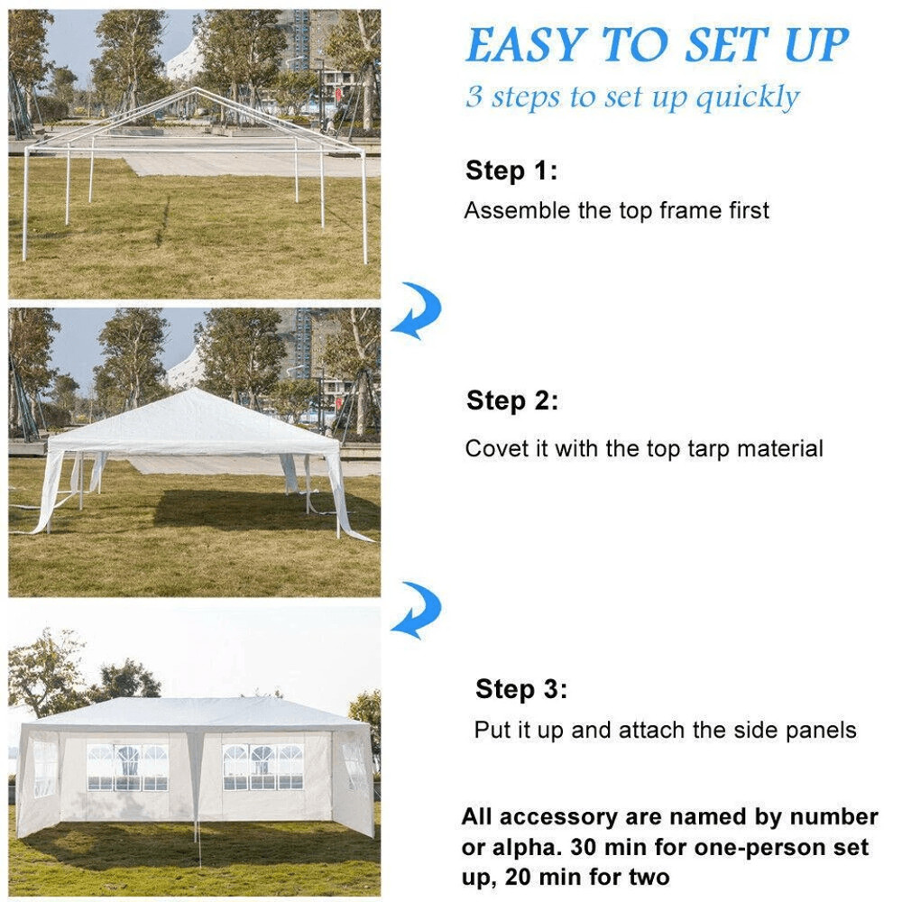 Heavy Duty Outdoor Canopy Party Tent With Sidewalls Waterproof Wedding Gazebo Pavilion For Catered 6