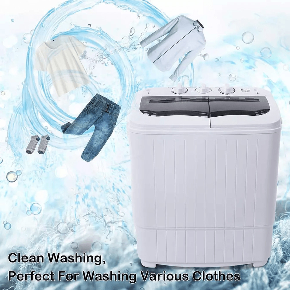 Home Portable Mini Twin Tubs Washing Machine Compact Washer For Clothing Clean Spin  Wash With High 3