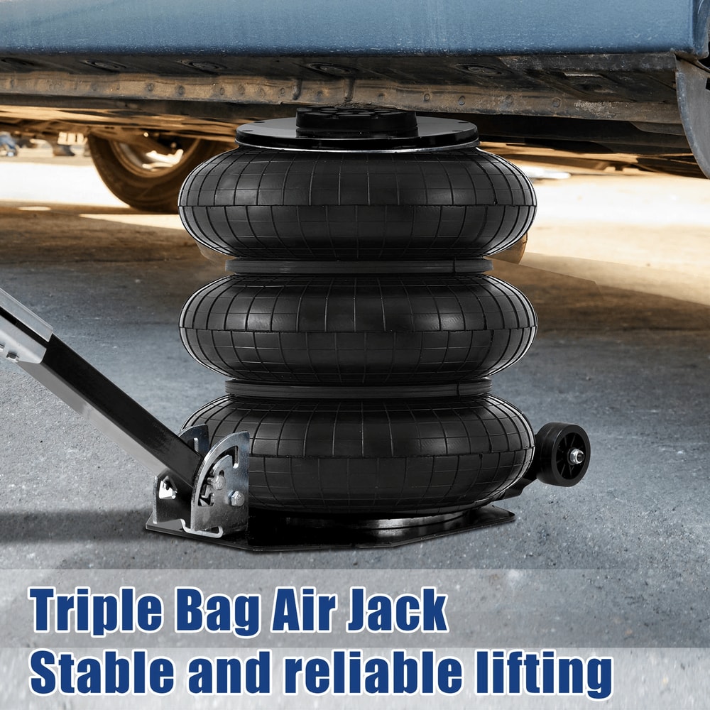 HeavyDuty Triple Bag Air Jack Ton Pneumatic Jack For Car SUV Truck Lifting Fast Garage Repair Tool 0