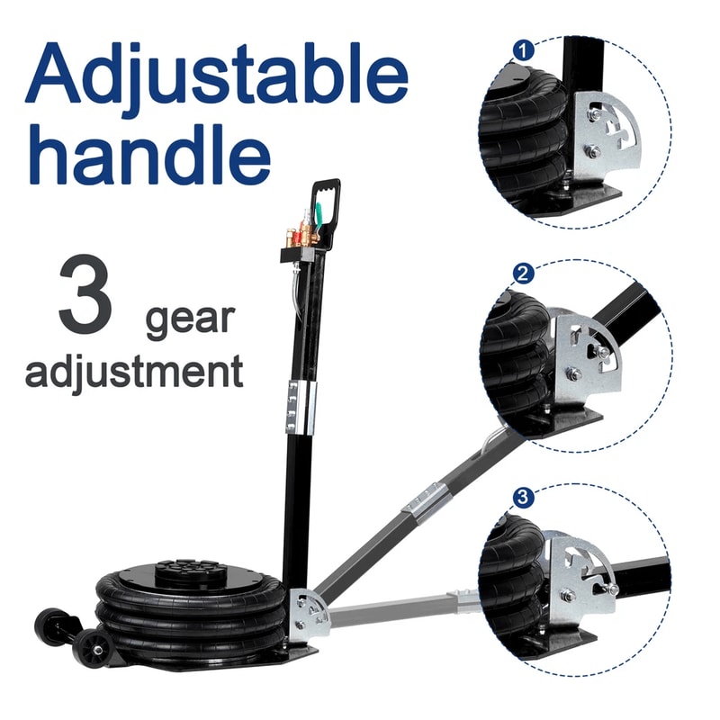 HeavyDuty Triple Bag Air Jack Ton Pneumatic Jack For Car SUV Truck Lifting Fast Garage Repair Tool 3
