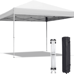 canopy tent with adjustable straight legs, wheeled carry bag, ropes waterproof outdoor shelter for events, camping