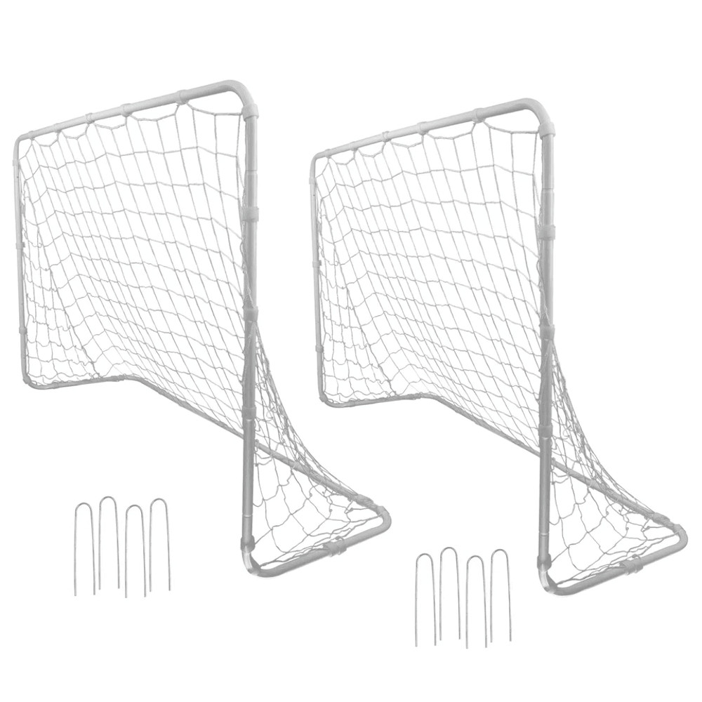 Portable Kids Soccer Goals Metal Frame Backyard Practice Nets 1